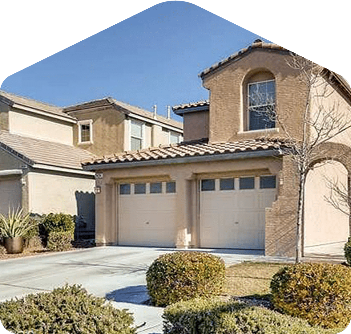 Modern suburban house with garage